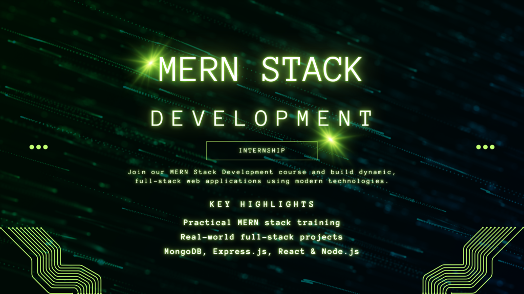 MERN Stack Development Internship Course Banner