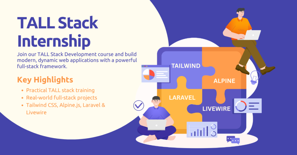 TALL Stack Internship Course Banner