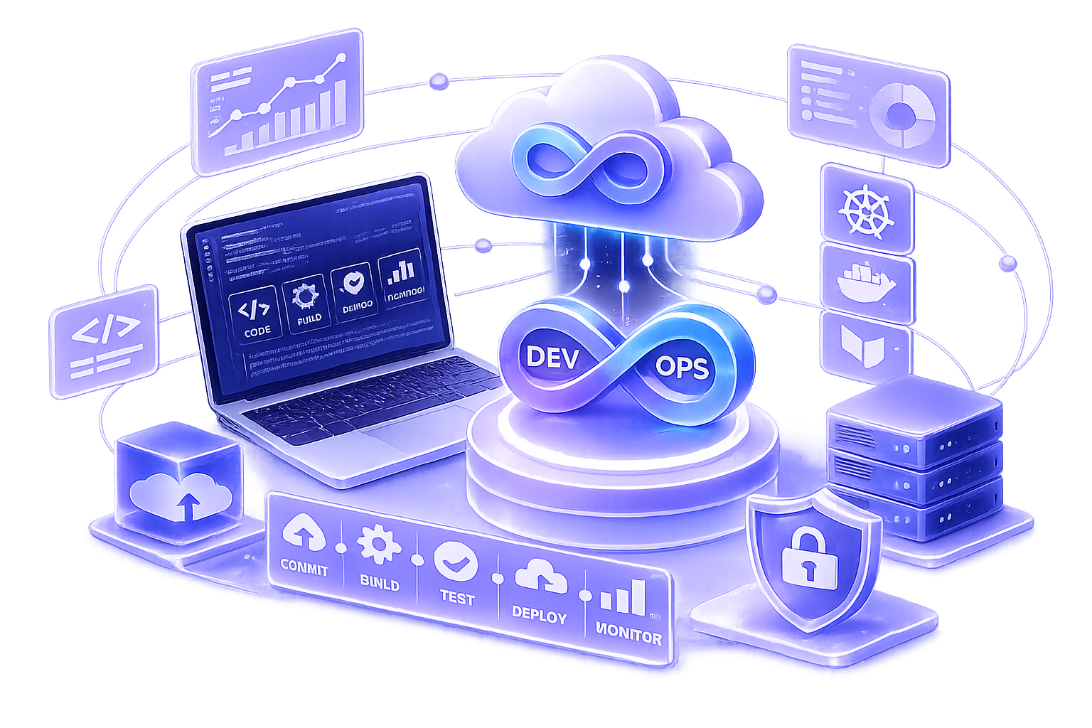 Cloud & DevOps Internship student building skills in cloud infrastructure, DevOps automation, CI/CD, Docker, Kubernetes, and enterprise deployment at TRL FutureX.